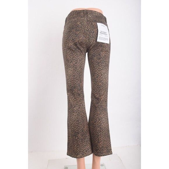 Frame Womens Le Crop Mini Boot Jeans Sz 28 Brown Black Leopard Print NWT - Picture 4 of 7